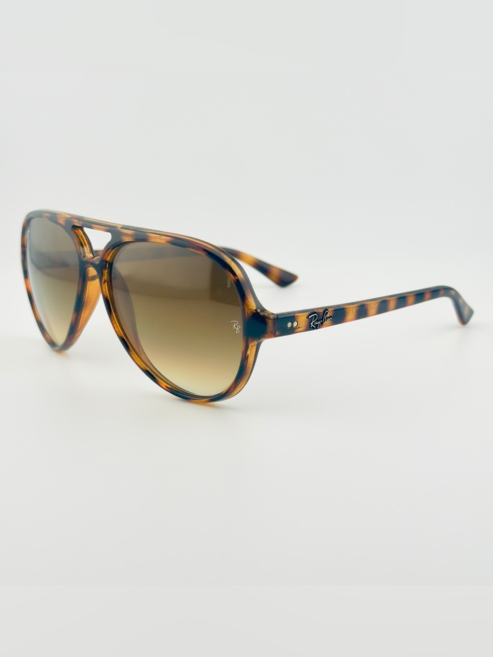 Ray-Ban Sunglasses CATS 5000 Classic Polished Havana Frame Gradient Brown Lenses - Picture 8 of 14